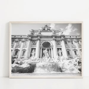 Trevi Fountain Rome Art Print, Rome Italy Print, Printable Wall Art, Art Print, Piazza Trevi Print, Italy Souvenir, Architecture Print