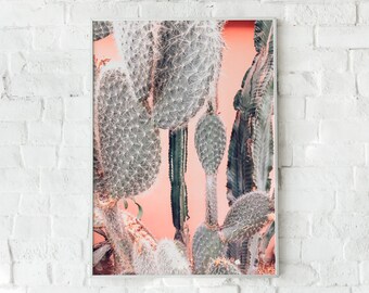 Prickly Pear Cactus Print, Boho Wall Decor, Cactus Wall Decor, Digital Art, Desert Cactus Print, Printable Wall Art, Boho Art Print