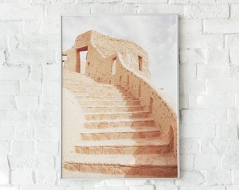 Desert Architecture Art Print, Printable Wall Art, Neutral Wall Decor, Boho Wall Decor, Architecture Print, Digital Art, Desert Wall Art
