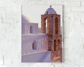 Santorini Church Art Print, Greece Photography, Greece Art Print, Printable Wall Art, Greek Art Print, Architecture Print, Santorini Photo