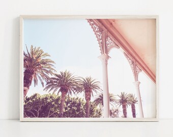 Landscape Palm Tree Art Print, Palm Beach Print, Tropical Wall Decor, Printable Wall Art, Digital Art, Tropical Wall Decor, Palm Tree Decor