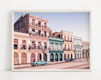 Havana Cuba Art Print, Cuba Photography, Havana Art Print, Printable Wall Art, CubaArt Print, Architecture Print, Cuba Photo, Pastel Art