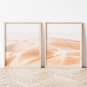 Desert Dunes Print Set of 2, Printable Wall Art Set, Desert Poster Set, Desert Bedroom Wall Decor, Desert Print Set, Boho Desert Art Print
