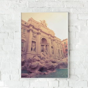 Trevi Fountain Art Print, Rome Italy Print, Printable Wall Art, Art Print, Piazza Trevi Print, Italy Souvenir, Architecture Print
