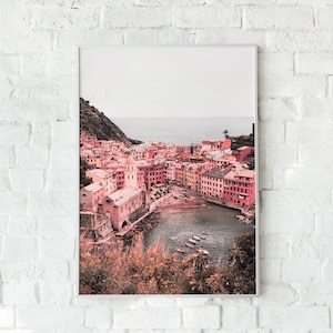 Cinque Terre Art Print, Italy Wall Art, Printable Wall Art, Italy Photography, Boho Wall Decor, Architecture Print, Italy Beach Print