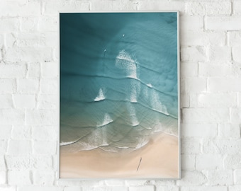 Fotografía aérea de playa, Fotografía De Surf, Impresión De Arte Oceánico, Decoración De Pared De Surf, Decoración De Pared De Dormitorio, Arte De Pared Imprimible, Arte Digital, Arte De Olas
