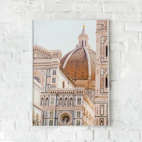 Impressão artística da Catedral de Florença, Arte de parede da Itália, Arte de parede para imprimir, Fotografia da Itália, Decoração de parede boho, Impressão de arquitetura, Impressão da Catedral de Florença