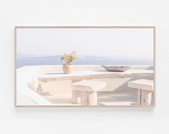 Frame TV Art Greece, Greece Art Frame TV, Neutral Art for Tv, Samsung Frame TV Art, Samsung Digital Art, Greece Wall Art, Greece Digital Art