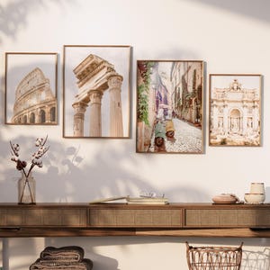 Rome Art Print Set, Rome Gallery Wall Set, Italy Art Print Set of 4, Italy Gallery Wall, Printable Wall Art, Rome Italy Art Print