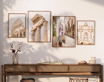 Rome Art Print Set, Rome Gallery Wall Set, Italy Art Print Set of 4, Italy Gallery Wall, Printable Wall Art, Rome Italy Art Print