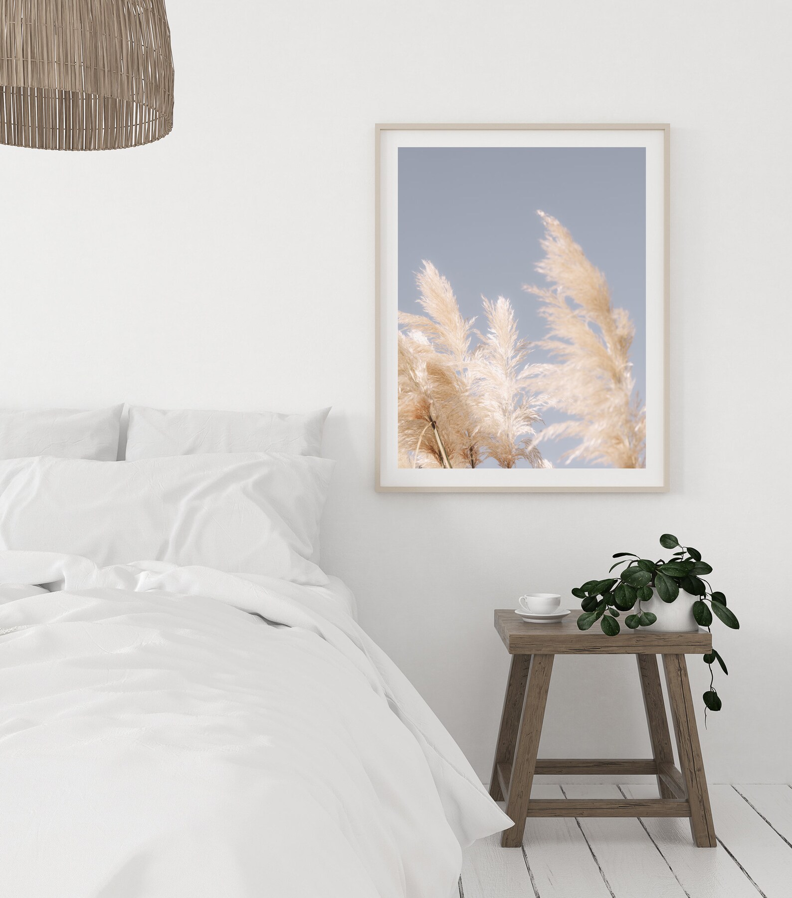 Pampas Grass Art Print Pampas Wall Decor Bedroom Wall Decor Etsy