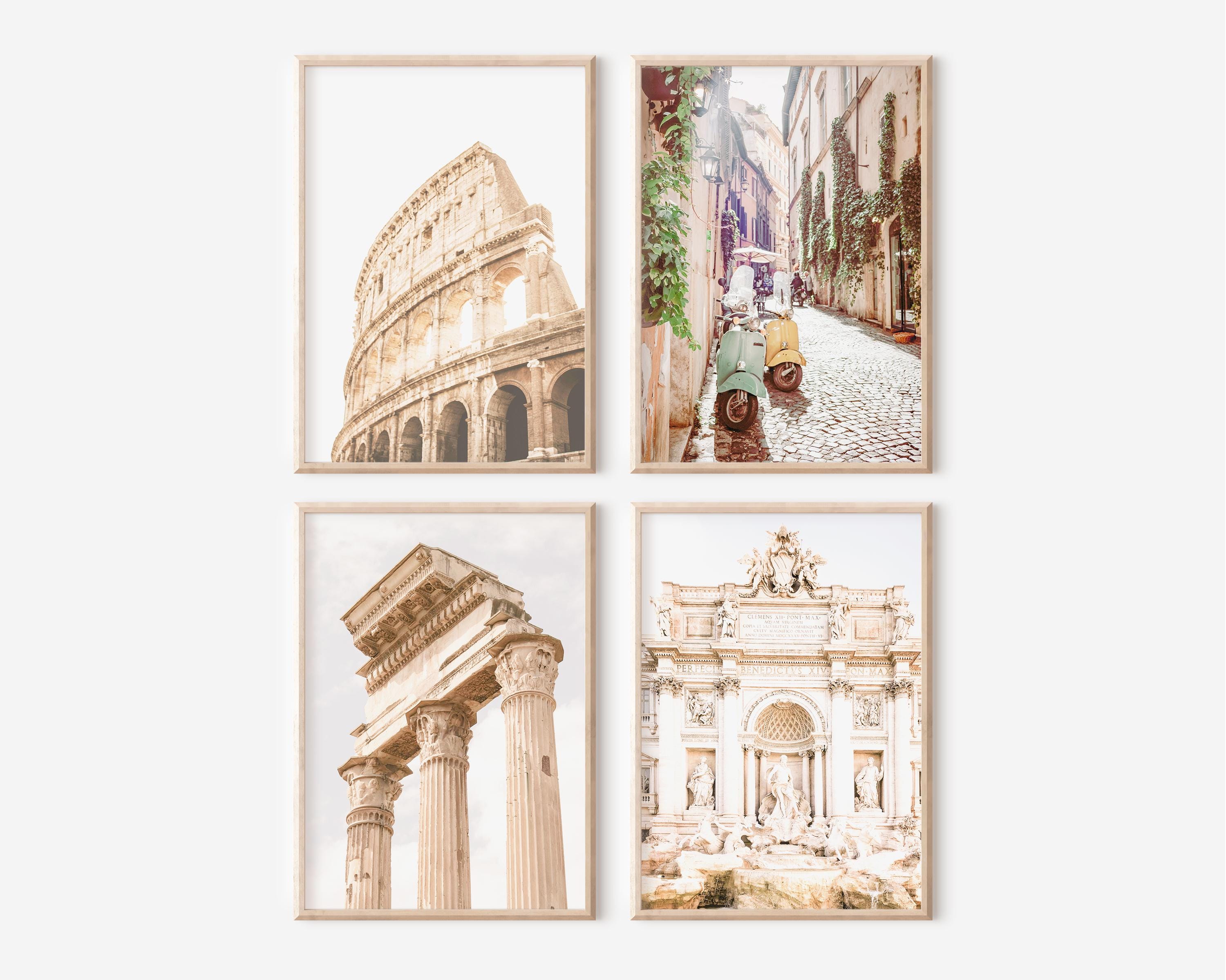 Wall Prints Rome Rome Art Print Set, Rome Gallery Wall Set, Italy Art Print Set of 4 ...