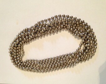 ROLLER/ROMAN BLIND METAL NICKEL BEADED CHAIN  4.5MM BALL SOLD BY THE METRE 