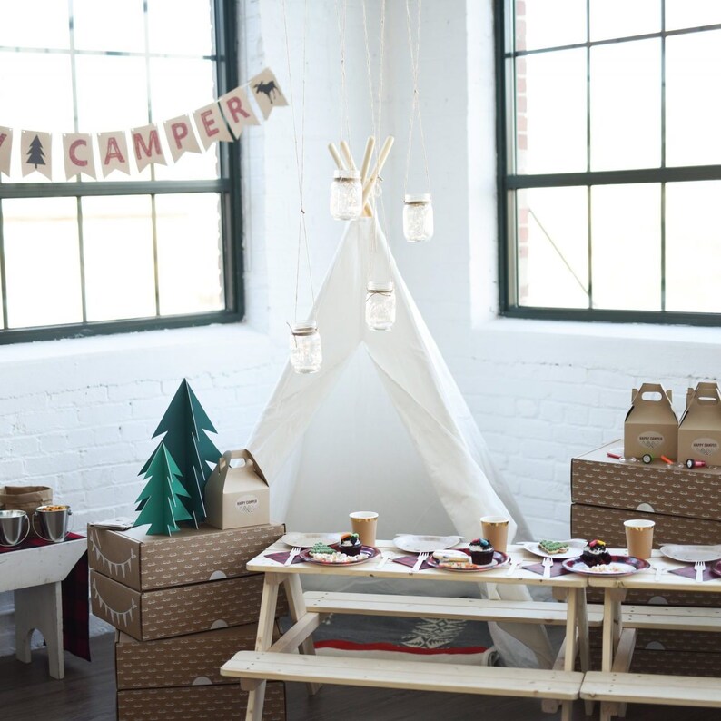 Happy Camper Party Decorations Kit / Camp Theme Party Etsy