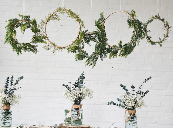 Faux Greenery Rings Set Of 6 Hoops Decorations Ring Boho Decor Wreath - Greenery Decor Ideas Faux Greenery Rings Set Of 6 Hoops Decorations Ring Boho Decor Wreath - Greenery Decor Ideas