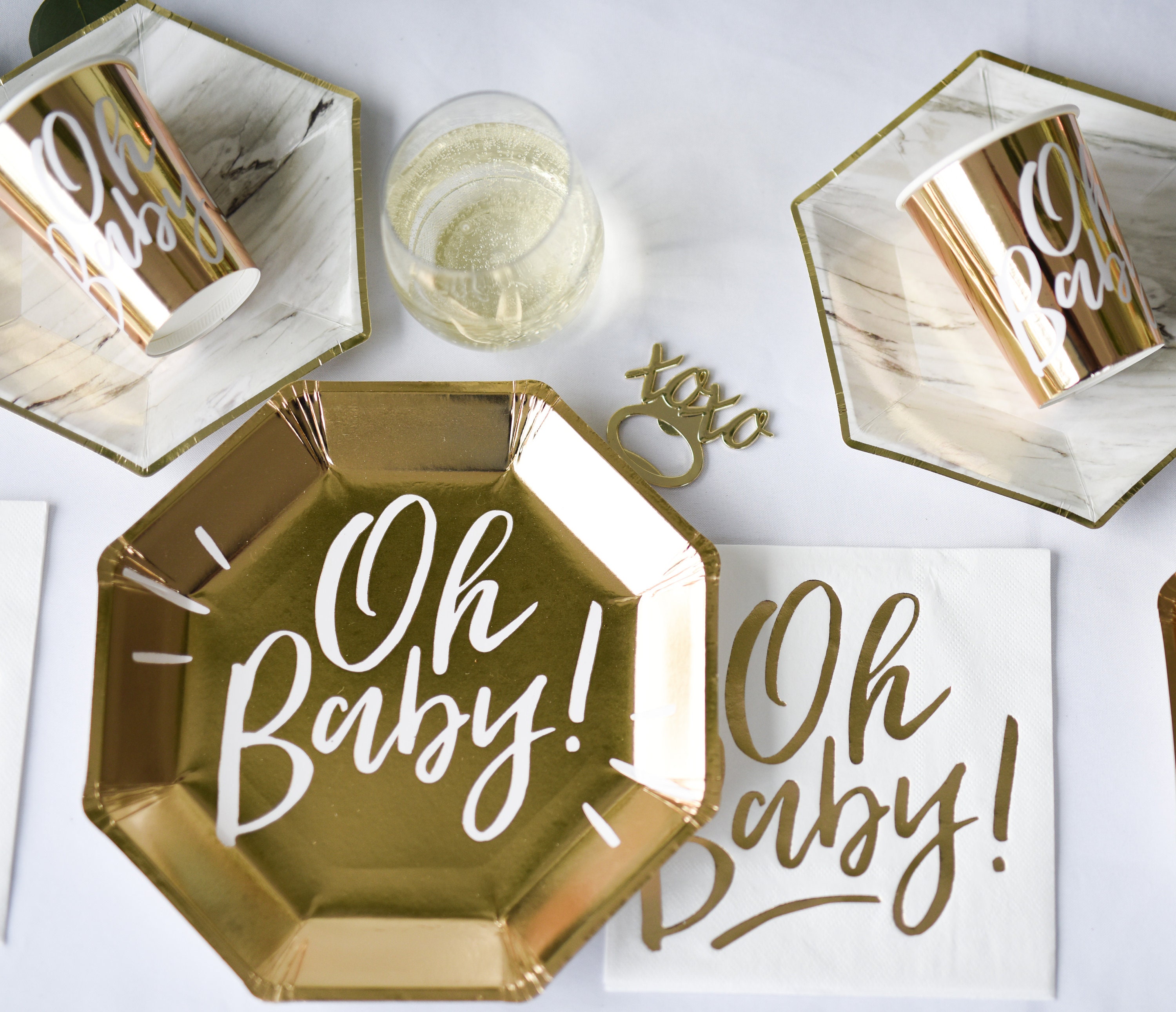Oh Baby Tableware Kit / Baby Shower Tableware/Baby Shower Etsy