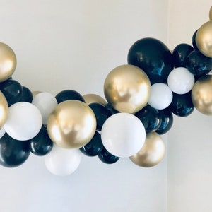 Black & Gold Balloon Garland- Pump Included!  Create Your Own Balloon Garland Arch/DIY Balloon Garland Arch Kit/Choose Your Own Colors