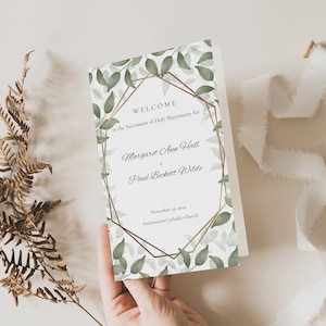 Catholic Wedding Program Template, Liturgy Only, Without Mass, Editable Digital Download Printable, Catholic Church Wedding Ceremony Only