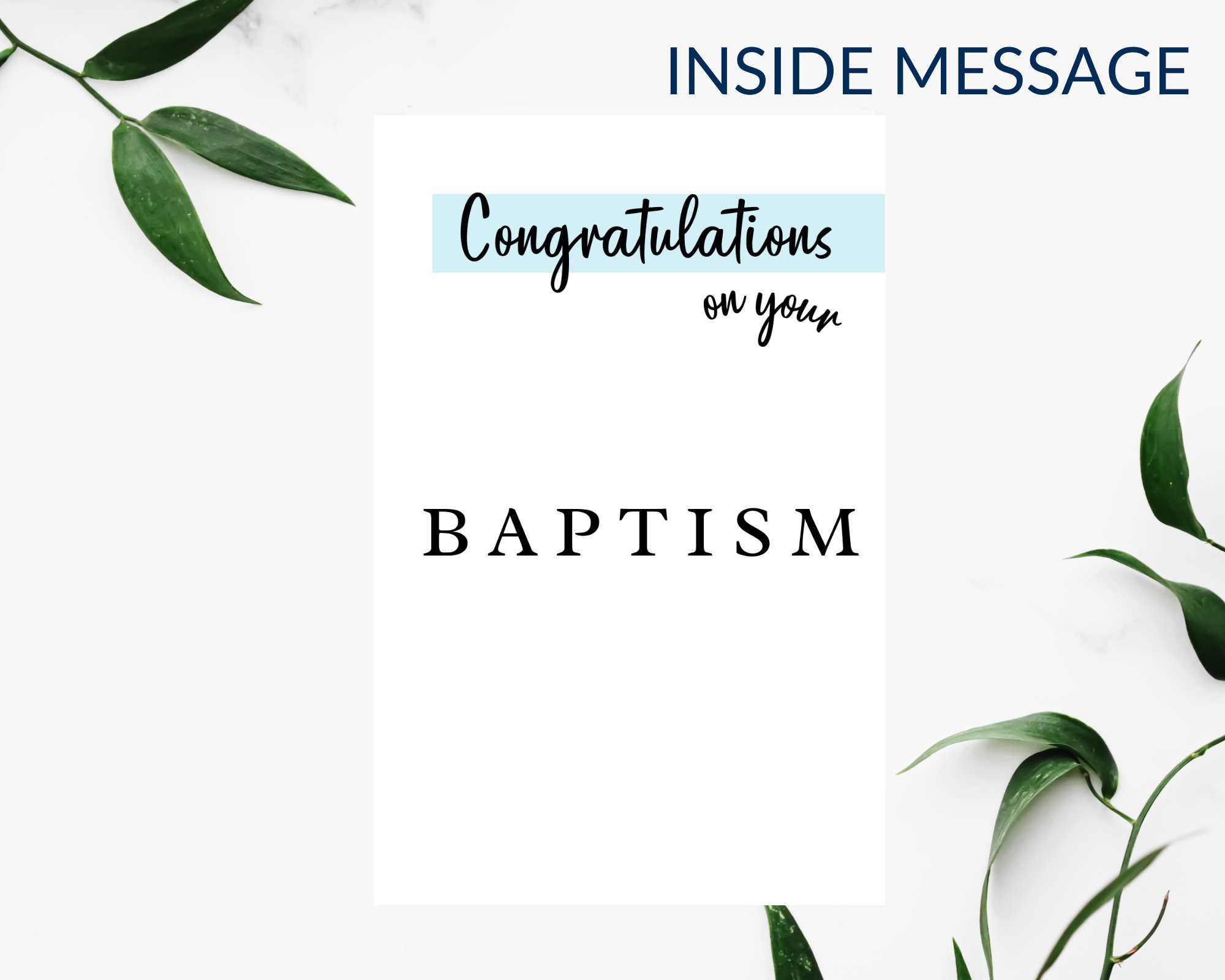 Catholic Baptism Card for Godchild Printable Baptism Gift for Boy Girl