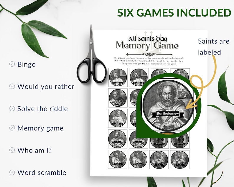 All Saints Day Party Bundle, Game Bundle, Bingo, Catholic Learning ...