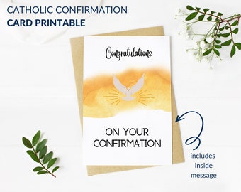 Confirmation Card Catholic Print Confirmation Gifts for Boys Girls Confirmation Sponsor Gift Holy Spirit Card Catholic Printable Kids School