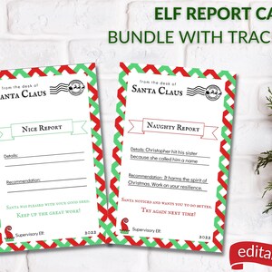 Elf Report Card, Bad Behavior Letter, Elf Warning, Elf Stationary Naughty List Elf Letter Template Printable PDF for kids Bundle Editable