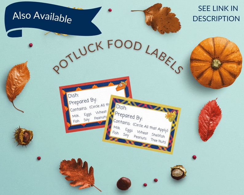 Thanksgiving Potluck Editable Sign up Sheet Template Printable PDF ...