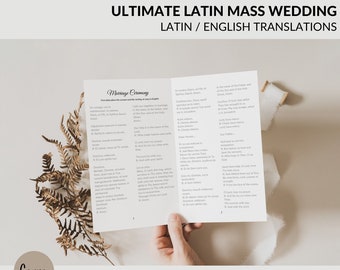 TLM Catholic Wedding Program Mass Template, Traditional Latin Mass, Editable Digital Download, Catholic Nuptial Mass Program Template, PDF
