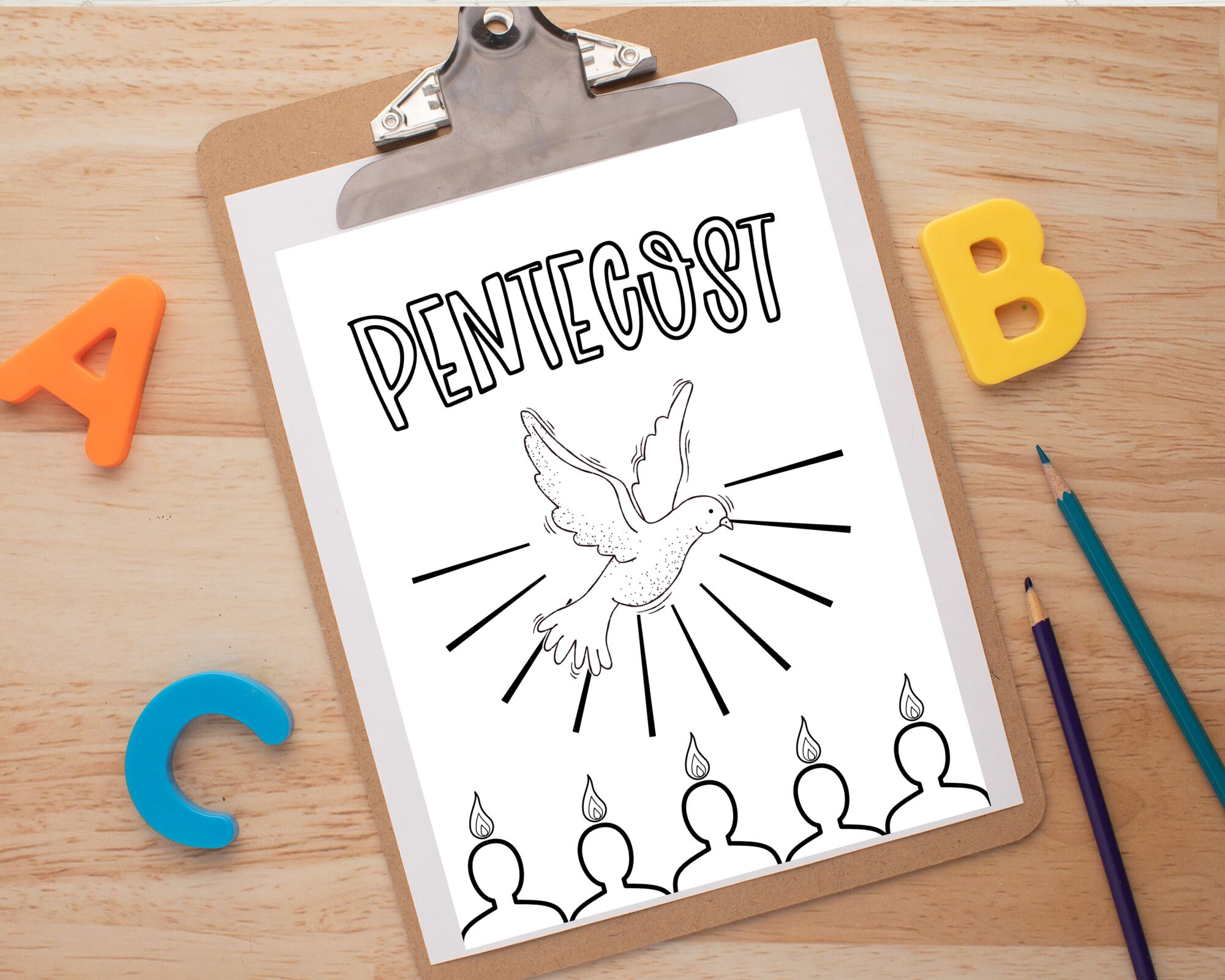 Pentecost Sunday School Coloring Page Liturgical Calendar Catholic ...
