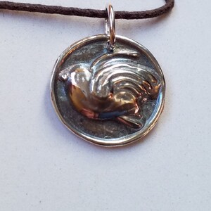 Fine Silver Bird of Peace Necklace, Choose Chain or Leather