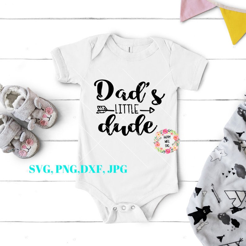 Download Dad's Little Dude svg Baby Svg Onesie SVg Newborn svg | Etsy