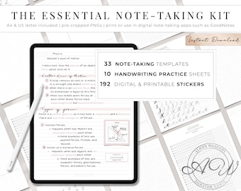 Nursing School Printable Note Template BUNDLE Blank Note - Etsy