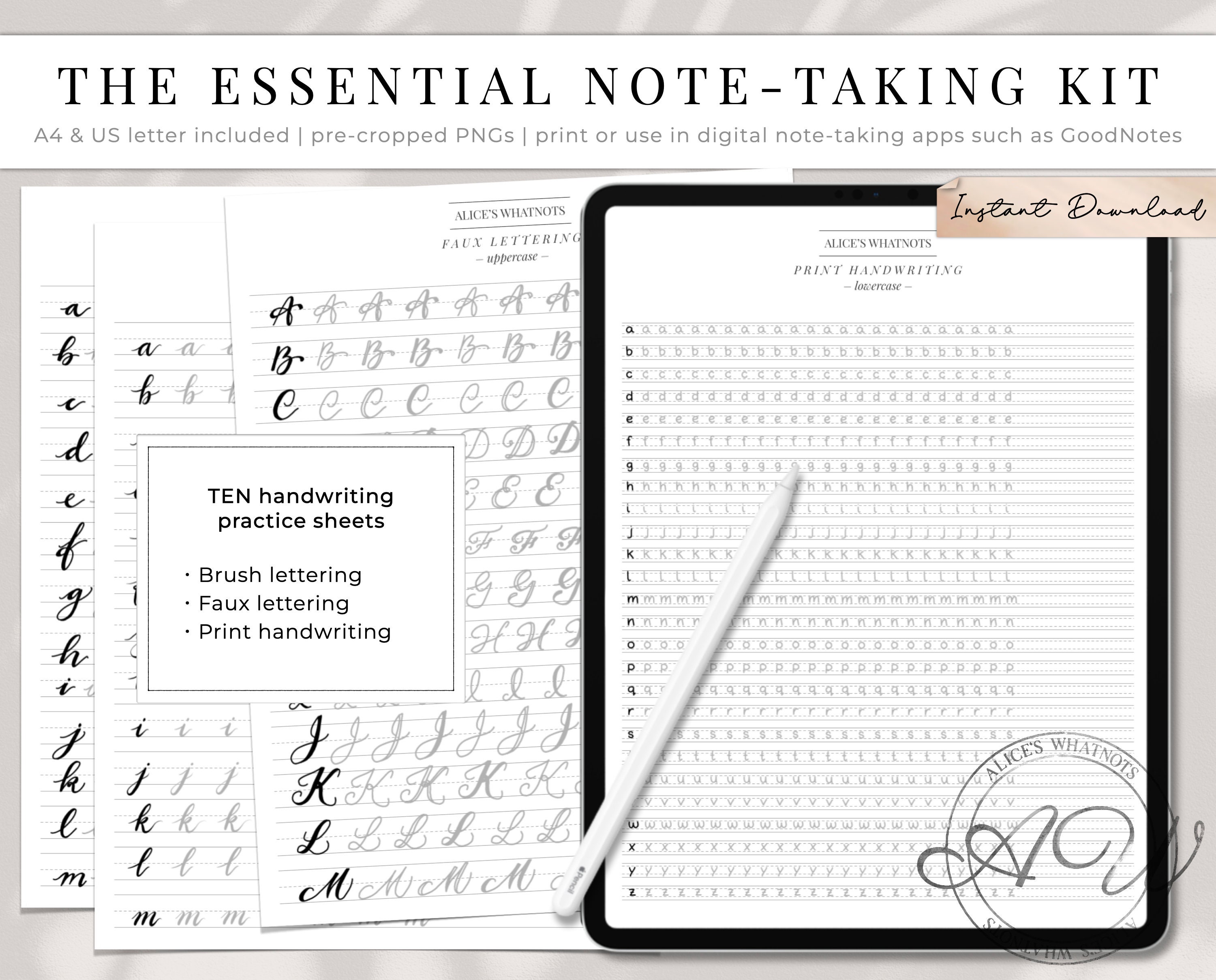 The Essential Note-taking Kit Study Note Taking Template Lecture Notes  Template Goodnotes Study Revision Notes Student Printables Digital 