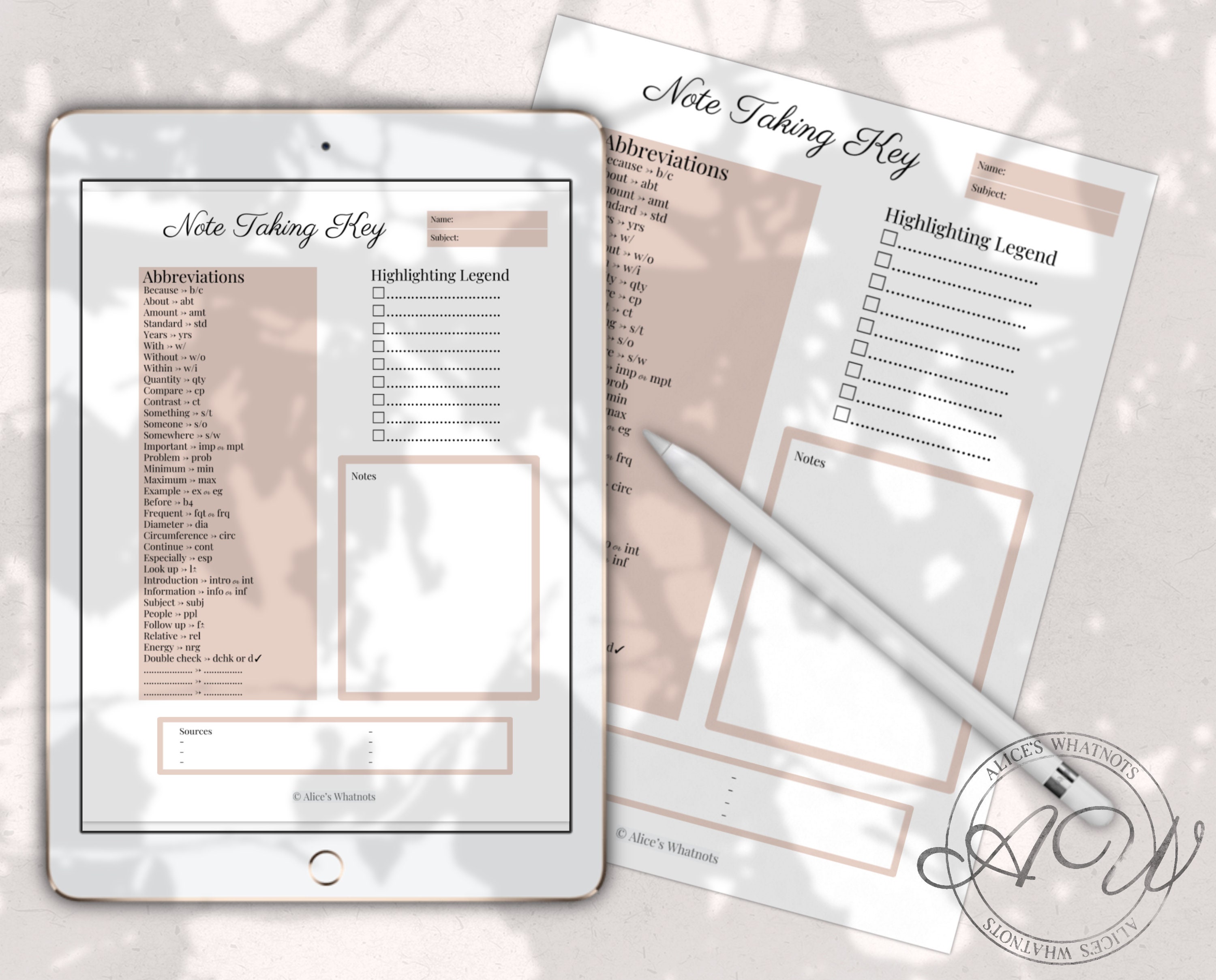 Note Taking Printables Instant Download Student Printables - Etsy