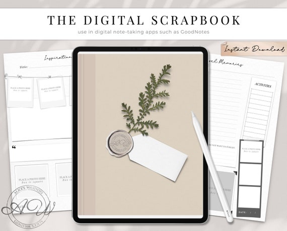 Digital Scrapbook Digital Journal Goodnotes Template Goodnotes Notability  Template Notability Goodnotes Notebook Digital Paper 