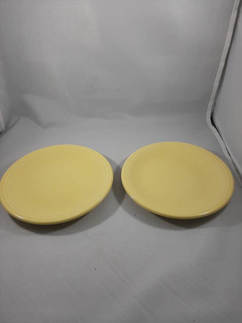 Fiestaware Light Yellow Small Bread Plates Etsy