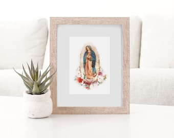 Our Lady of Guadalupe Print | Catholic Artwork | Our Lady of Guadalupe Art | Catholic Wedding Gift | Catholic Confirmation Gift