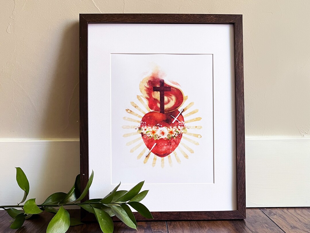 Immaculate Heart of Mary Print | Catholic Artwork | Catholic Gift ...