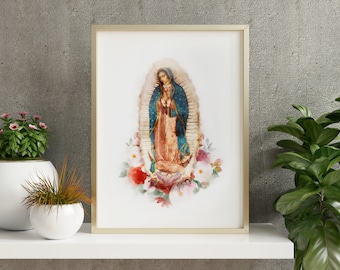 Our Lady of Guadalupe Print | Catholic Artwork | Our Lady of Guadalupe Art | Catholic Wedding Gift | Catholic Confirmation Gift