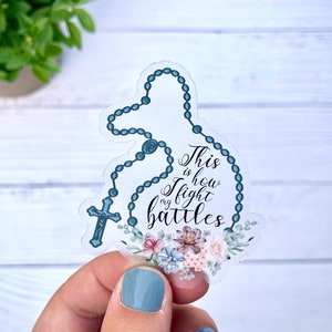 Rosary Sticker | Catholic Sticker | Catholic Gift | Godparent Gift | Catholic Wedding Favor | Catholic Kids Gift | Rosary