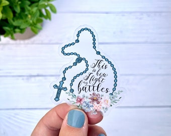 Rosary Sticker | Catholic Sticker | Catholic Gift | Godparent Gift | Catholic Wedding Favor | Catholic Kids Gift | Rosary