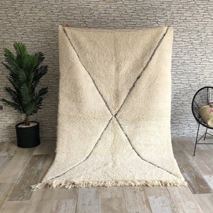 Moroccan Berber rug - rugs for living room- Beni ourain rug - all wool berber rug - Custom area rug - handmade rug - Berber wool rug
