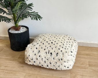 Pouf marocchino, ottomano marocchino vintage, pouf tappeto vintage, cuscino da pavimento, pouf sedia da esterno, pouf da meditazione yoga, pouf Kilim da esterno