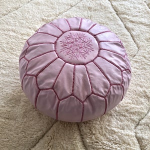 Moroccan Pouf 100% Leather - Handmade Leather - Ottoman Footstool Hassock, hight Quality Ottoman -real Natural Leather pouffe - vintage pouf