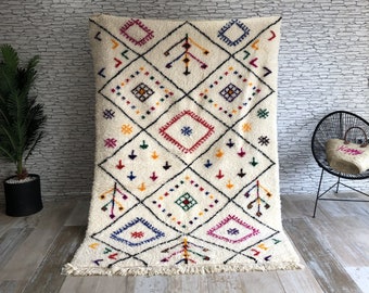 Authentic Beni ourain rug - Moroccan rug - Contemporary rug - custom area rug - wool Berber rug - Moroccan area rug - custom made rugs