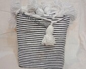 Free shipping Wedding blanket, selling Beautiful Moroccan Blanket,Moroccan Hand Pom Pom blanket, bohemian blanket, cotton blanket,bedspread
