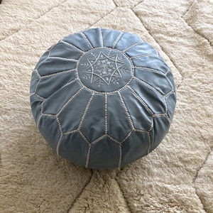 Moroccan Pouf 100% Leather - Handmade Leather - Ottoman Footstool Hassock, hight Quality Ottoman -real Natural Leather pouffe - vintage pouf
