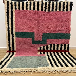 Morrocan rug - Rugs for Living room - Custom handmade Area rugs - Wool Aboujaad rug - Beni ourain rug - Berber Area rug - Moroccan rug 10x14