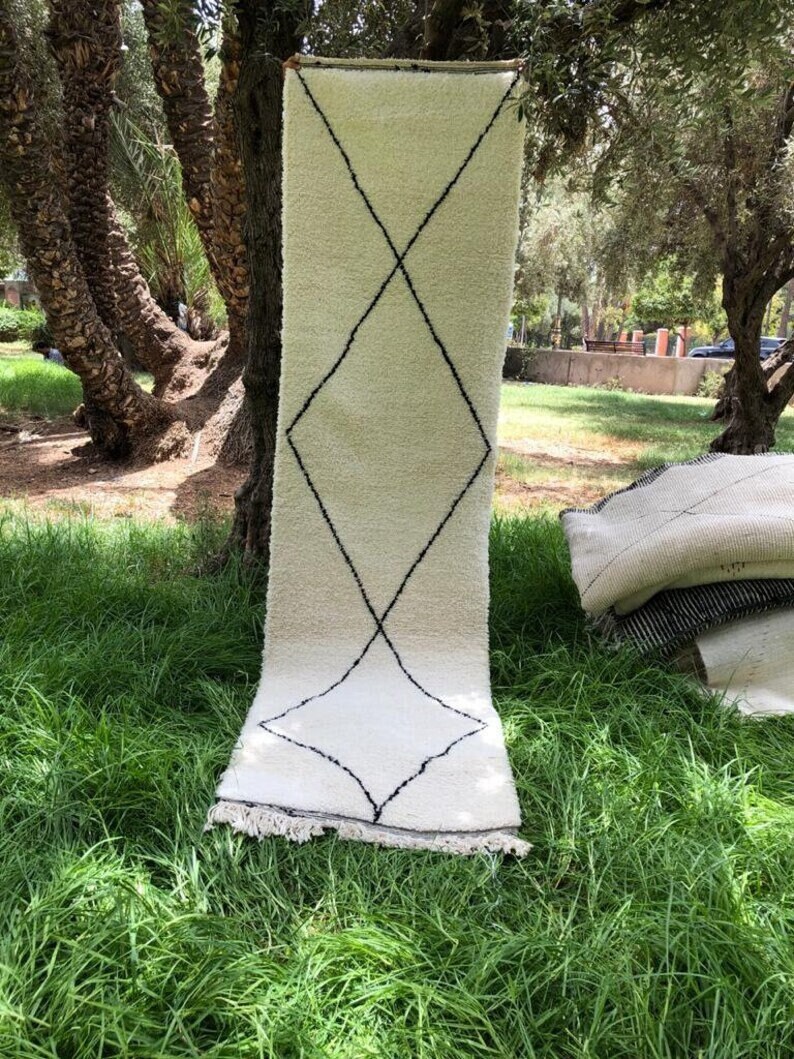 Moroccan Runner Rugbeni Ourain Runnermoroccan Rug Runner Etsy