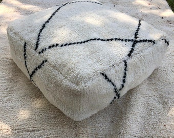 Pouf marocchino, ottomano marocchino vintage, pouf tappeto vintage, cuscino da pavimento, pouf sedia da esterno, pouf yoga, pouf Kilim da esterno